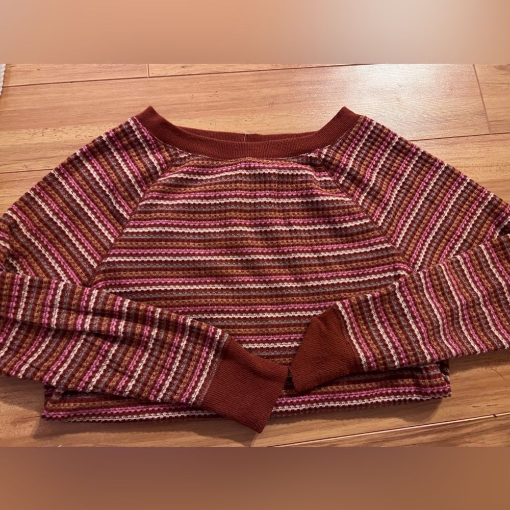 Loft waffle crew neck shirt